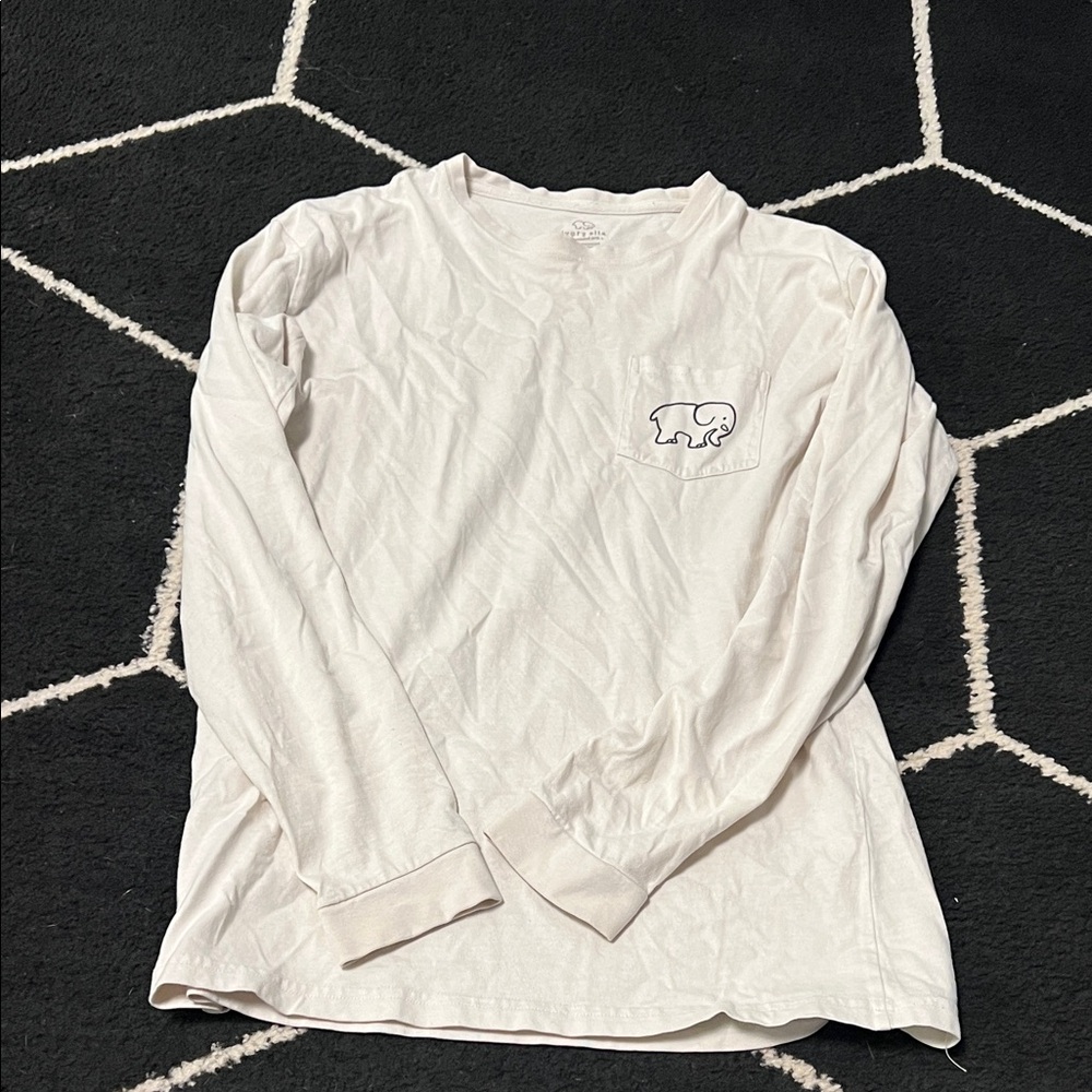 Ivory ella woman’s M, White Long Sleeve Shirt